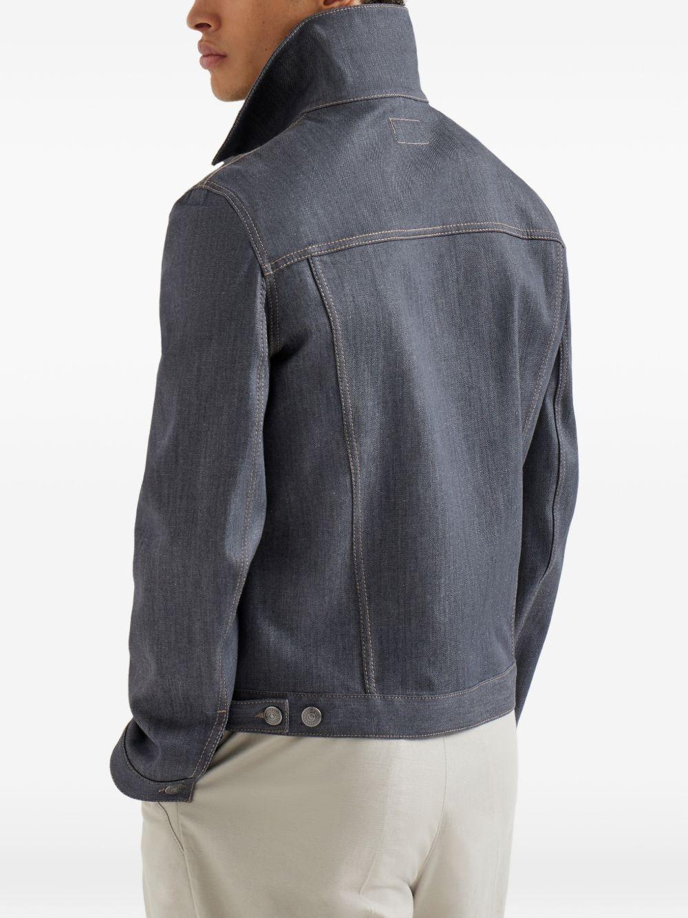 BRUNELLO CUCINELLI Giacca in denim con bottoni 