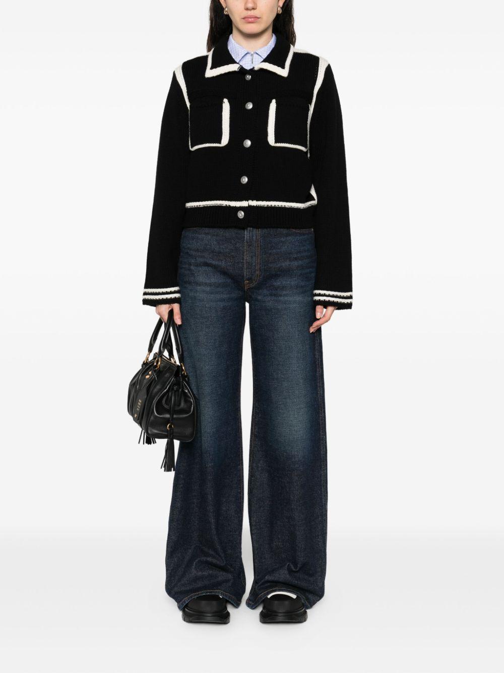 PINKO Cardigan 'Sulcis' nero con tasche 