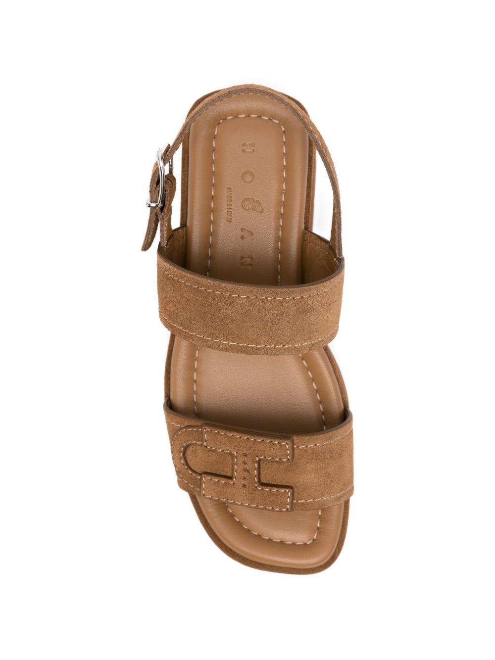 HOGAN Sandali in suede marrone 