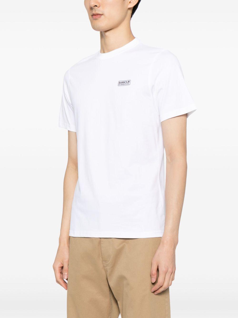 BARBOUR T-shirt in cotone bianco 