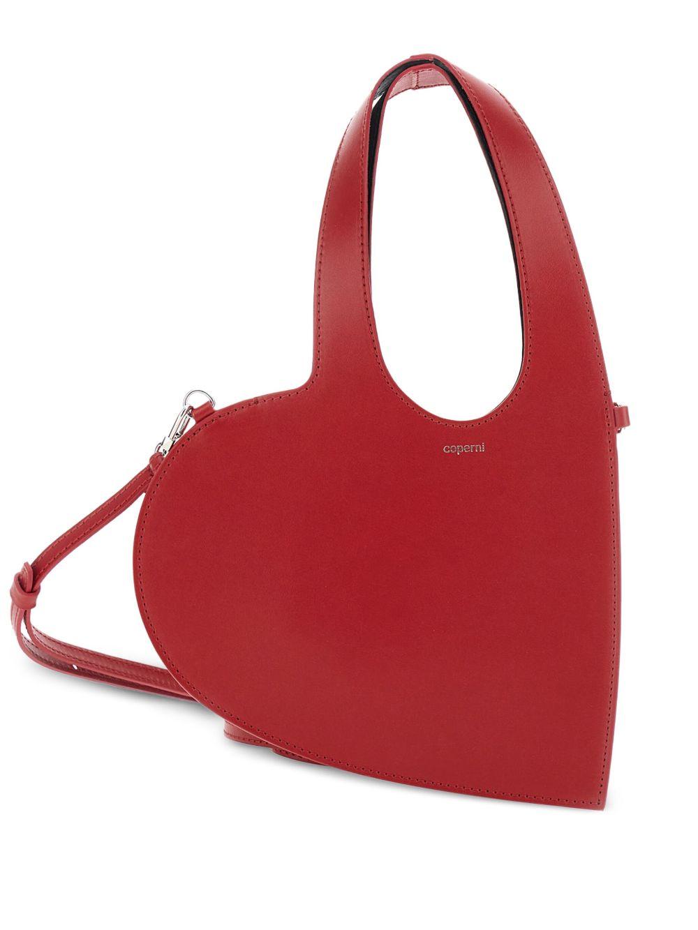 COPERNI Borsa tote 'Mini Heart' in pelle rossa 