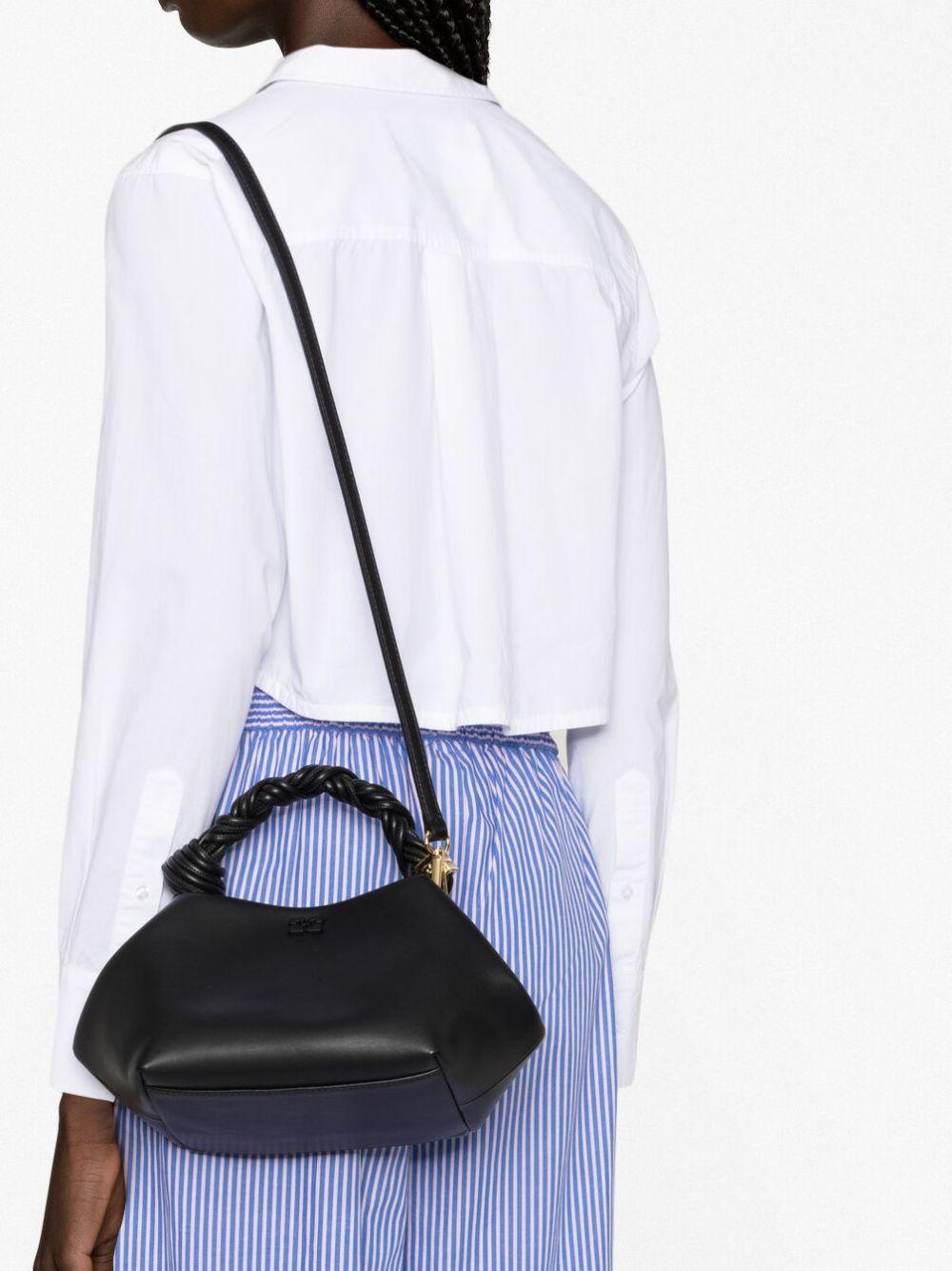 GANNI Borsa a mano Bou Bag Small in pelle nera 