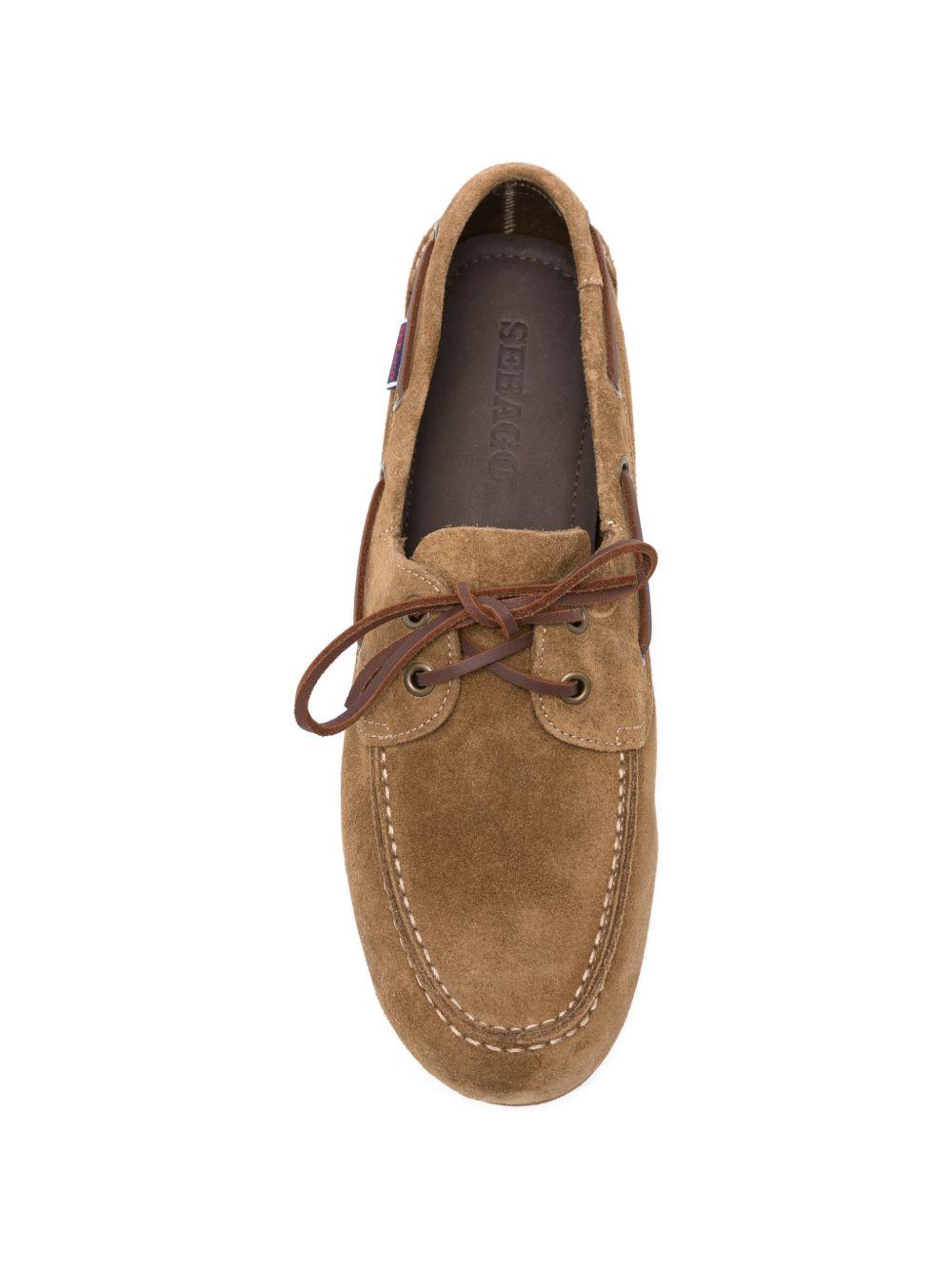 SEBAGO Scarpe da barca Owen in suede marrone talpa 