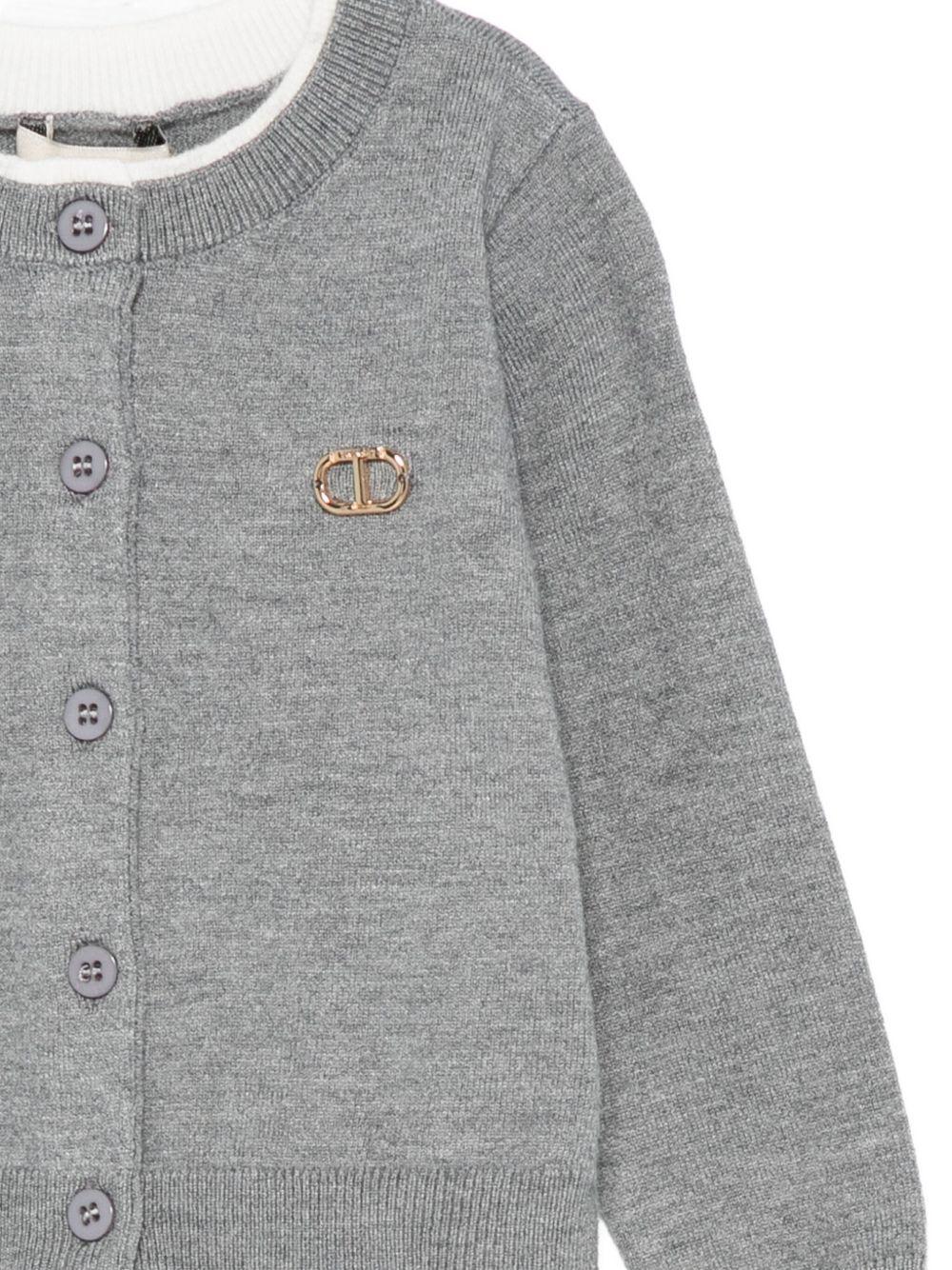 TWINSET Cardigan con bottoni e logo 