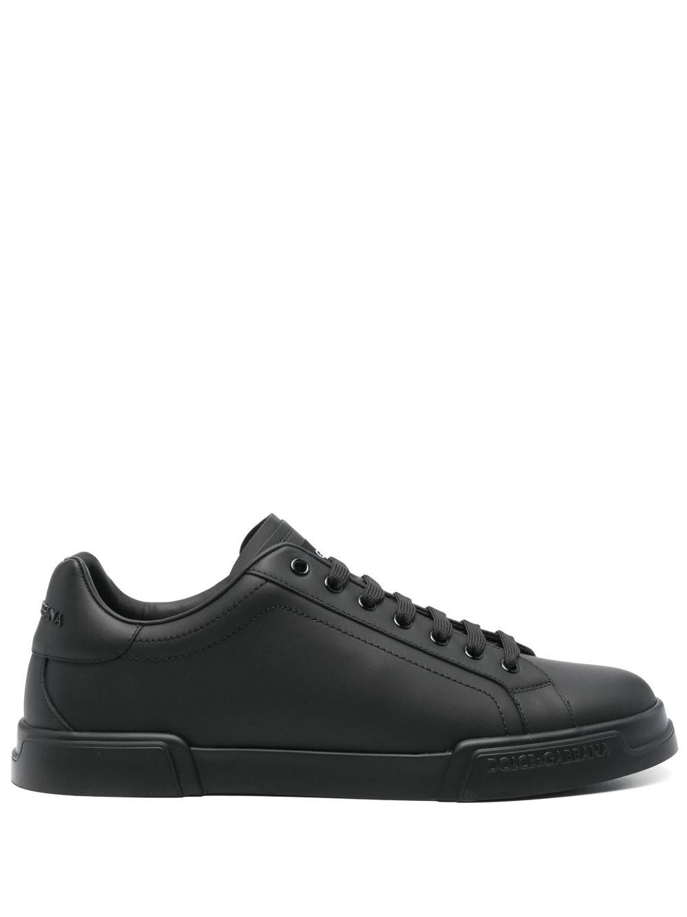 DOLCE e GABBANA Sneakers in pelle di vitello nera 