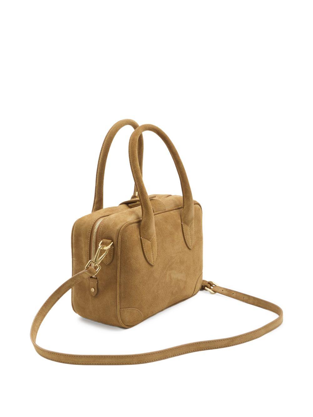 GOLDEN GOOSE Borsa Vita in pelle scamosciata cammello 