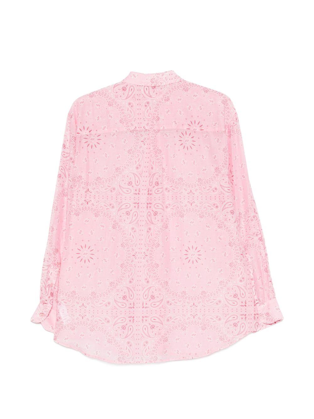 MC2 SAINT BARTH Camicia rosa Bruigitte con stampa paisley 
