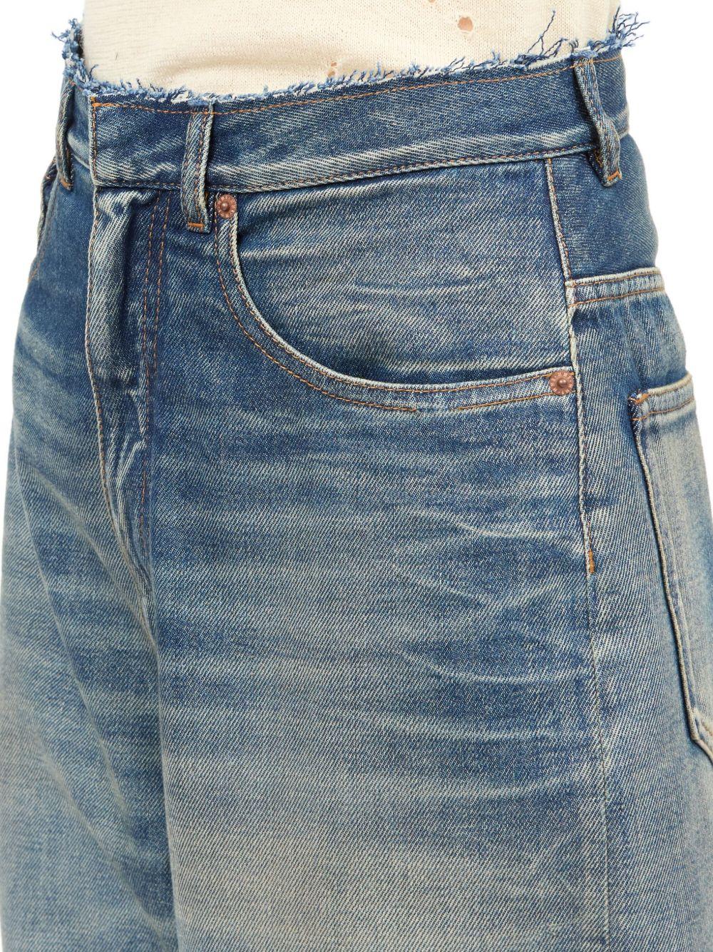 MM6 MAISON MARGIELA Jeans wide leg con dettagli sfilacciati 