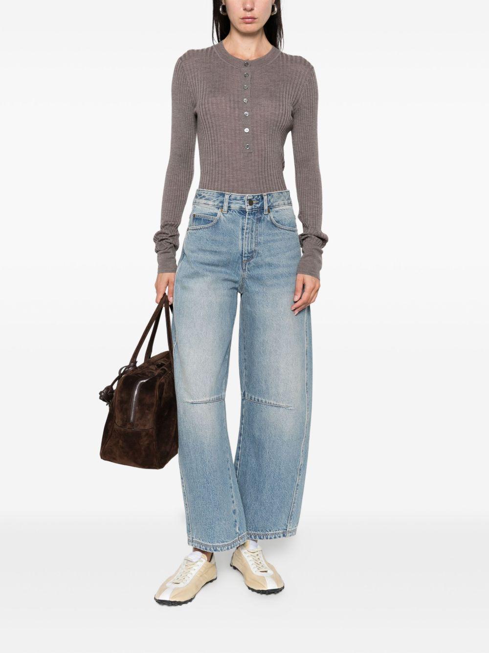 SOEUR Maglia 'Buffalo' a coste con bottoni 