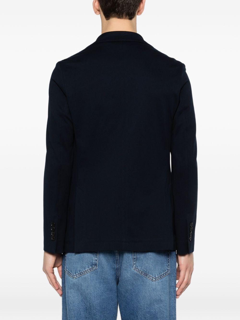 CIRCOLO 1901 Giacca monopetto in cotone blu navy con revers classici 
