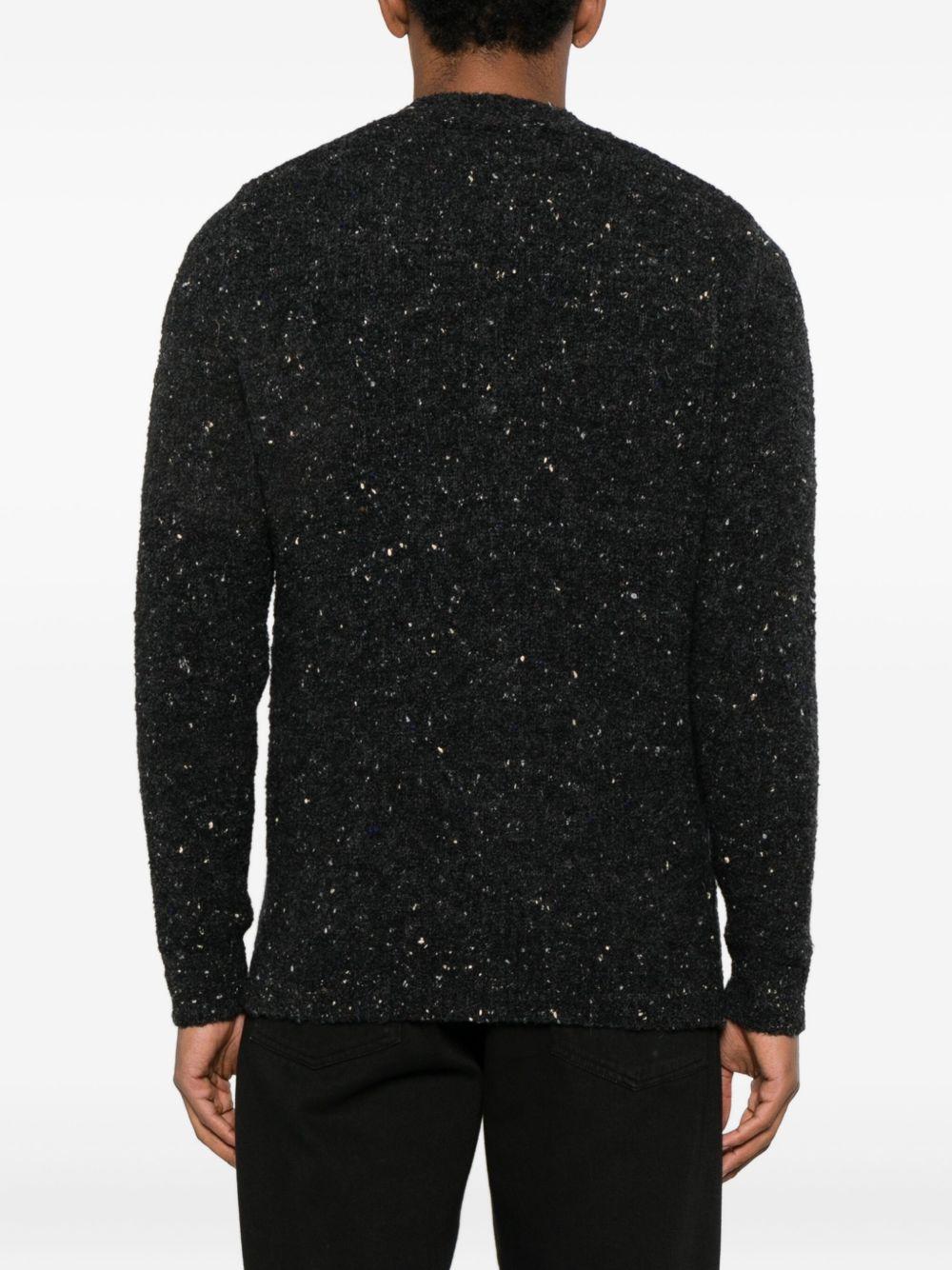 SCAGLIONE Cardigan in lana nero 