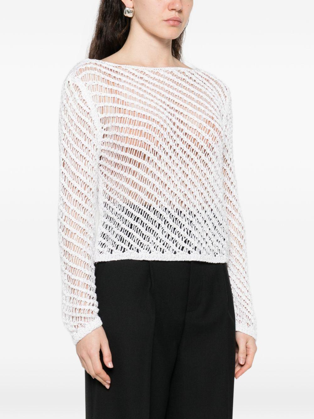 PINKO Maglia Faglia bianca a rete 