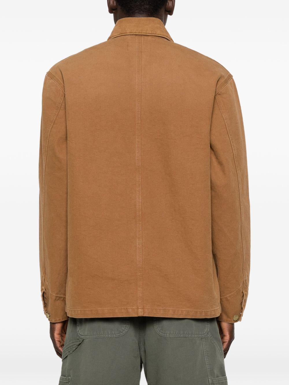 CARHARTT WIP Giacca-camicia Michigan marrone con tasche patch 