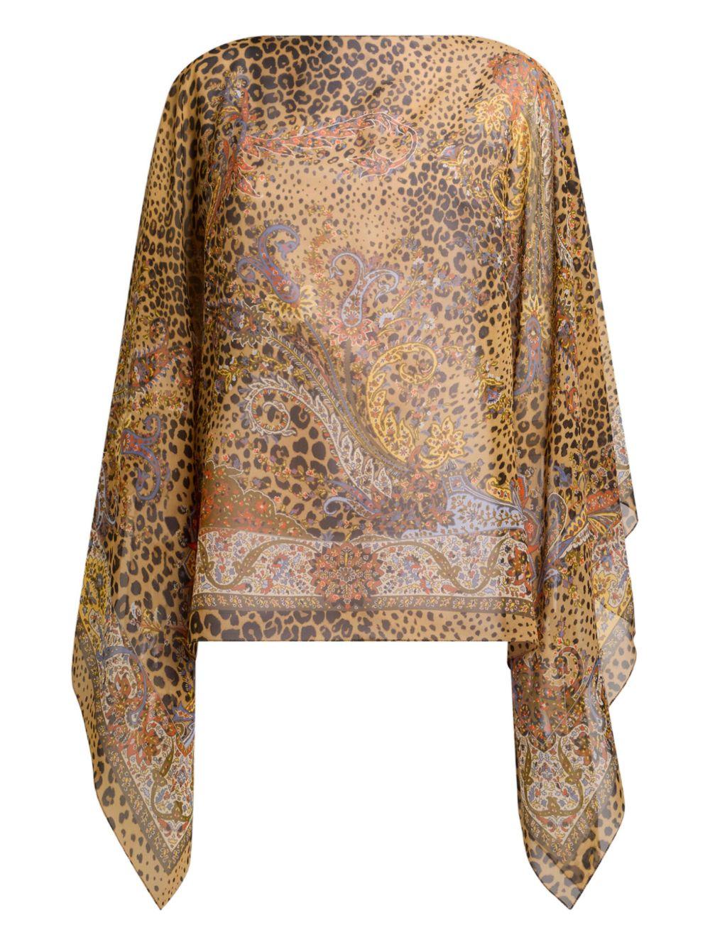ETRO Poncho in seta 