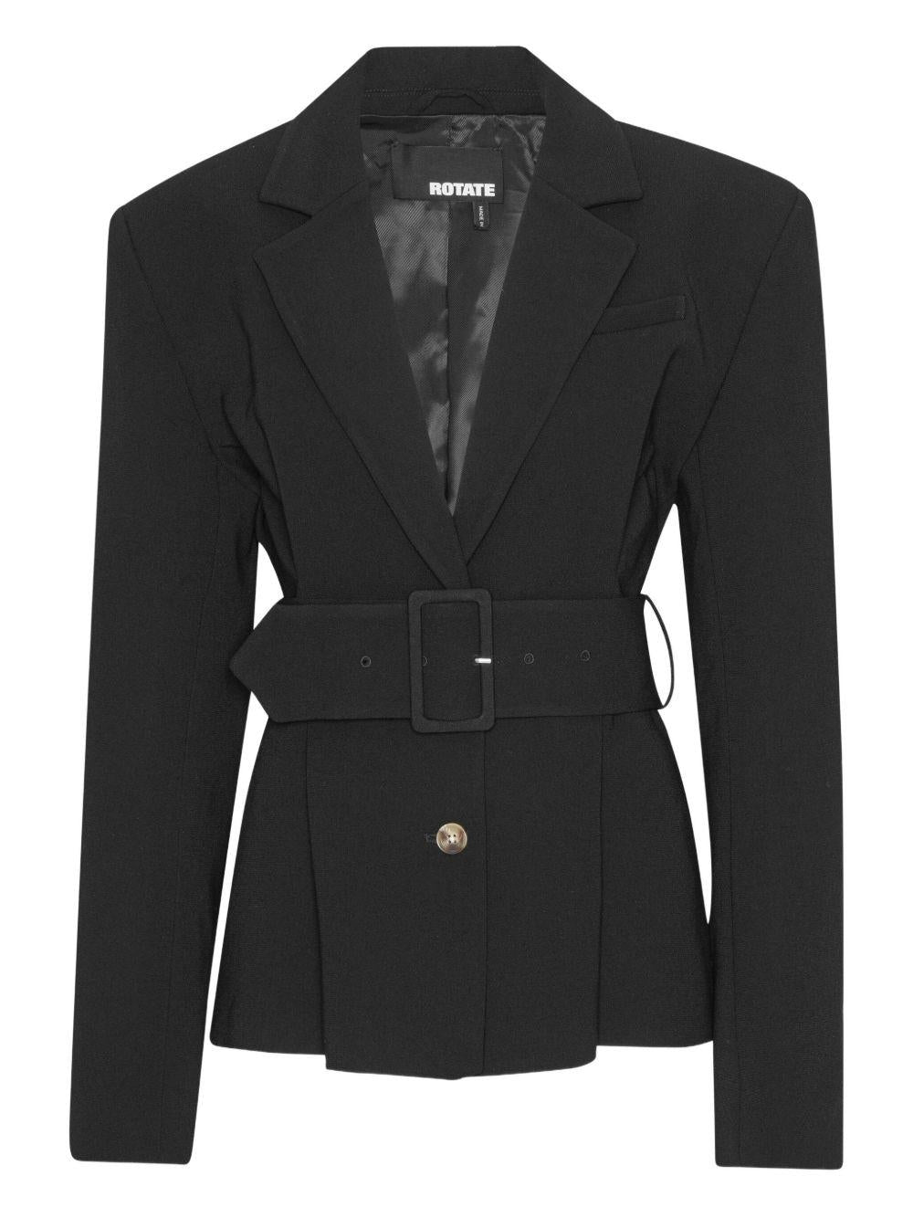 ROTATE Blazer nero con cintura 