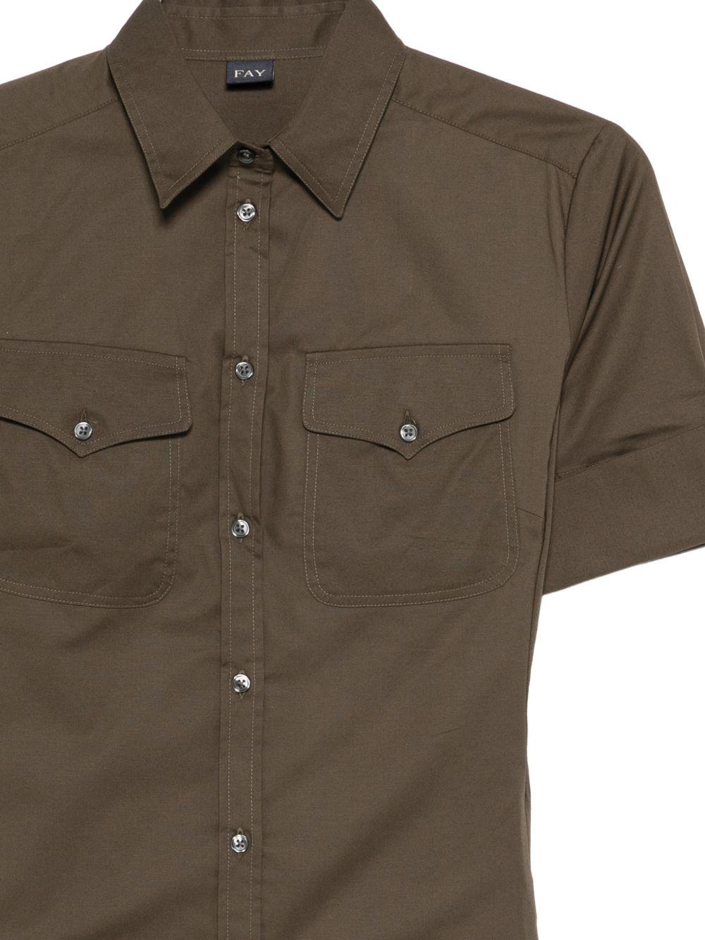 FAY Camicia regular fit in popeline stretch 