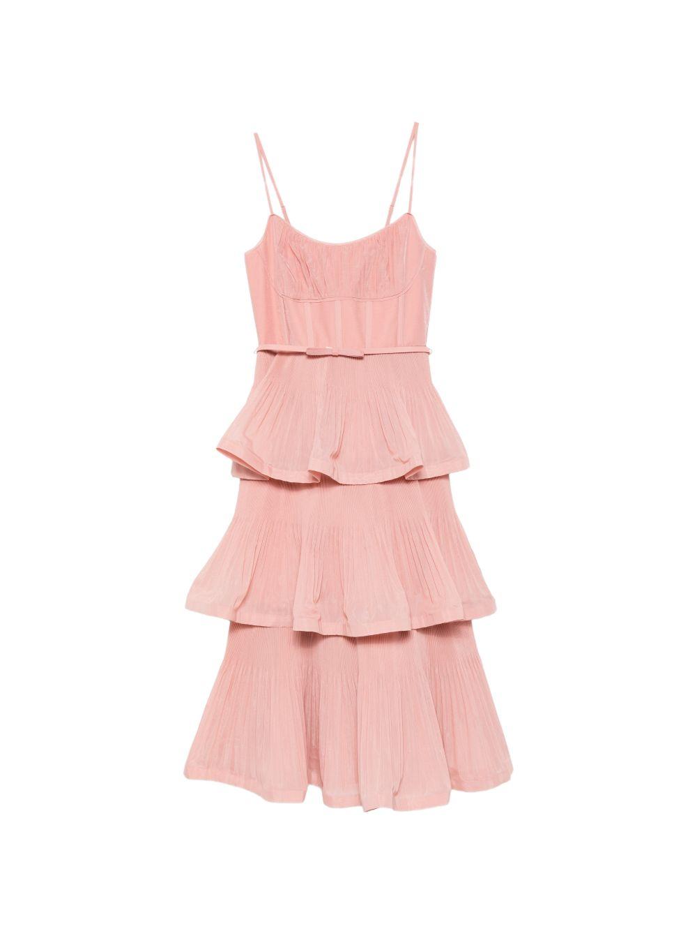 ZIMMERMANN Abito elegante rosa con ruches 