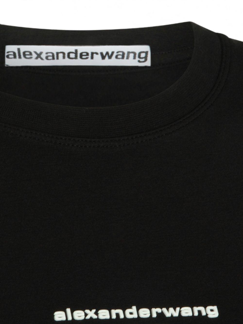 ALEXANDER WANG T-shirt nera slim fit 