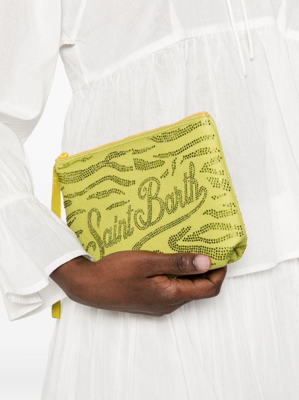 MC2 SAINT BARTH Pochette Aline Strass verde acido 