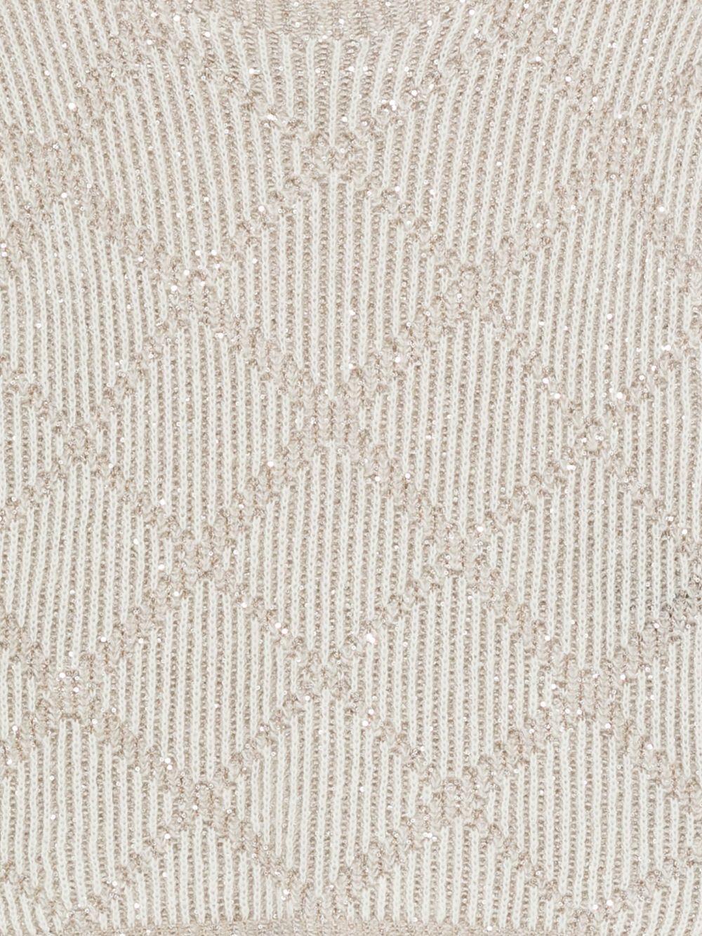 D EXTERIOR Maglia champagne a maniche lunghe con paillettes 