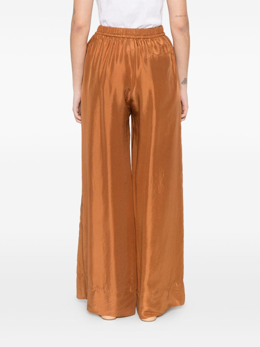 FORTE FORTE Pantaloni in seta con coulisse bronzo 