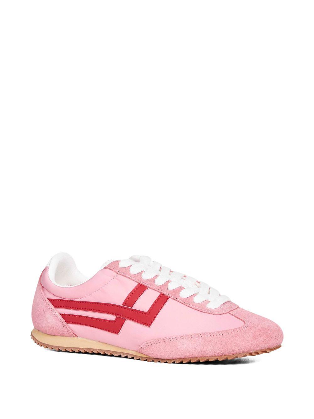 PROKEDS 1949 Sneakers Racer 77 in Nylon rosa e rosso 