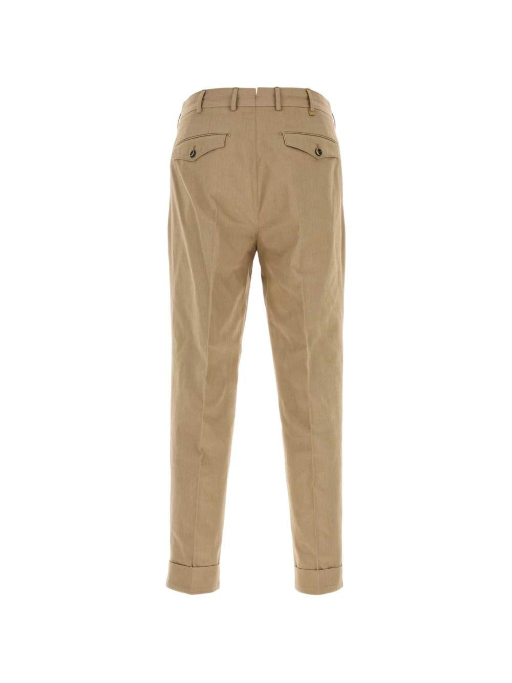 PT TORINO Pantalone in cotone puro dalla silhouette carrot 