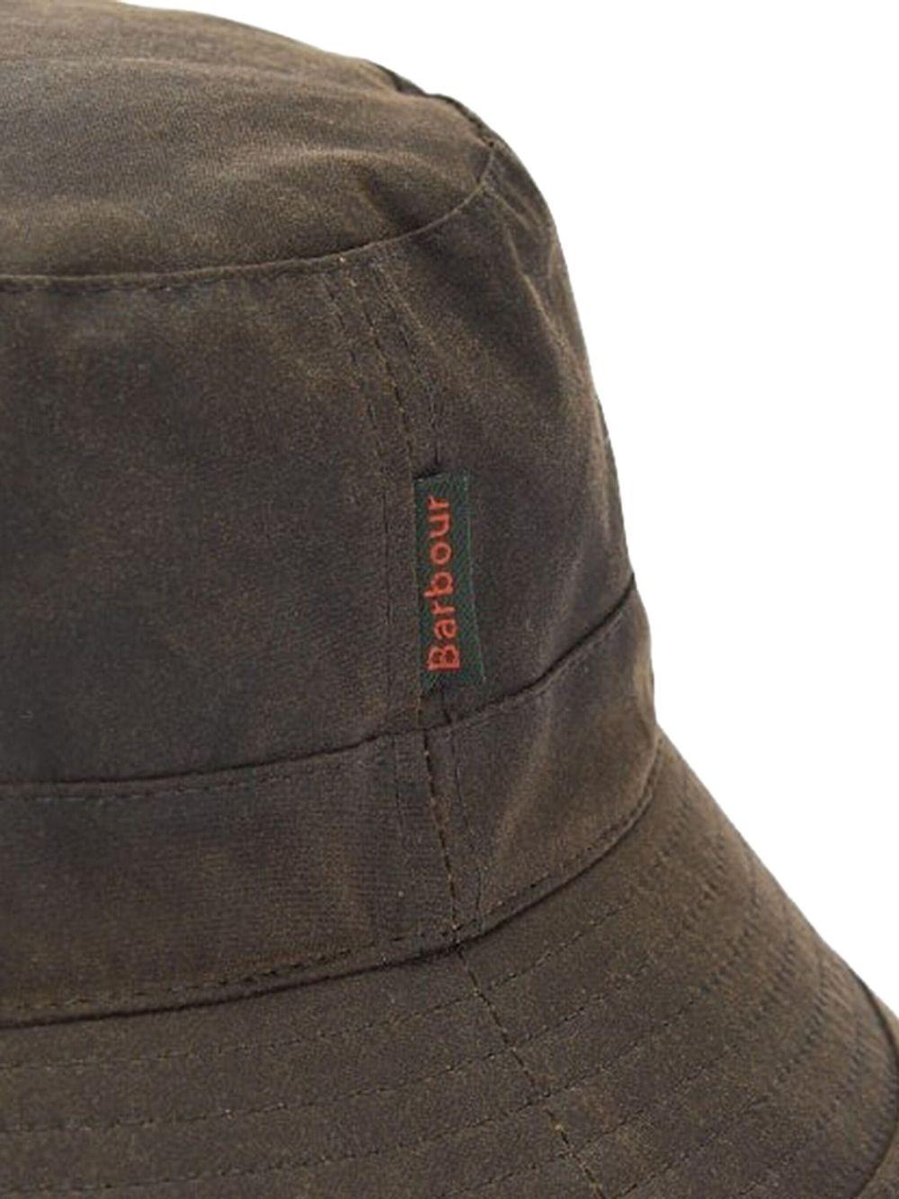 BARBOUR Cappello a pescatore in cotone verde 