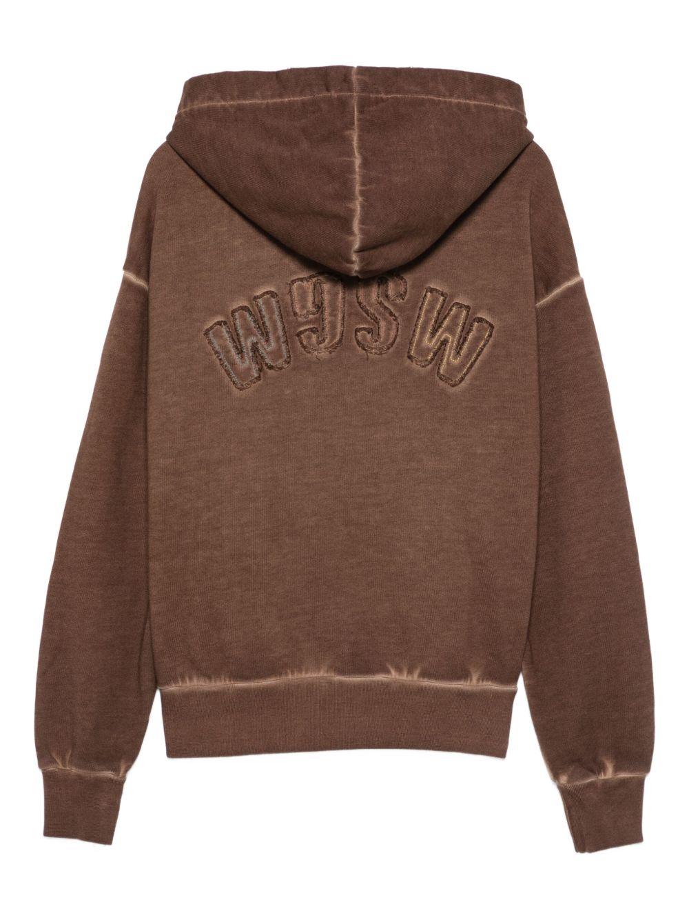 MSGM Felpa con cappuccio e zip 