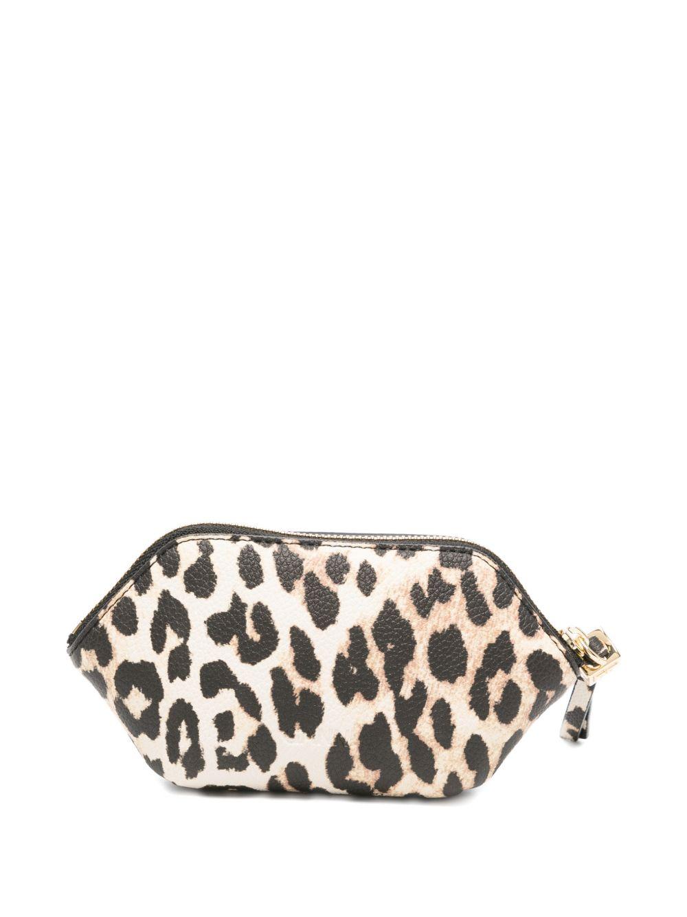 GANNI Portamonete Bou Coin leopardata 