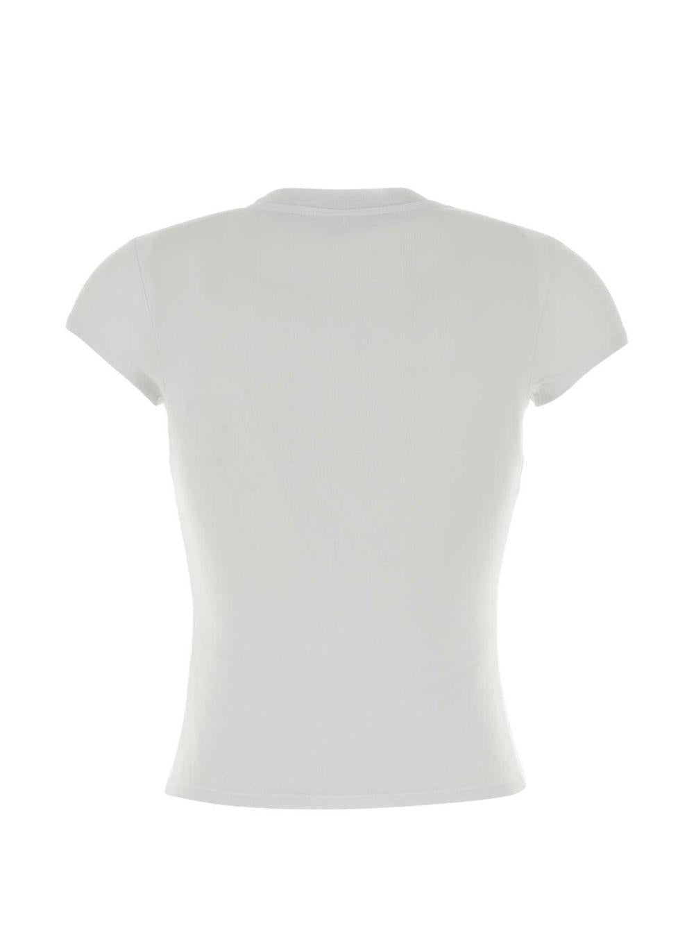 ALEXANDER WANG T-shirt bianca slim in cotone 