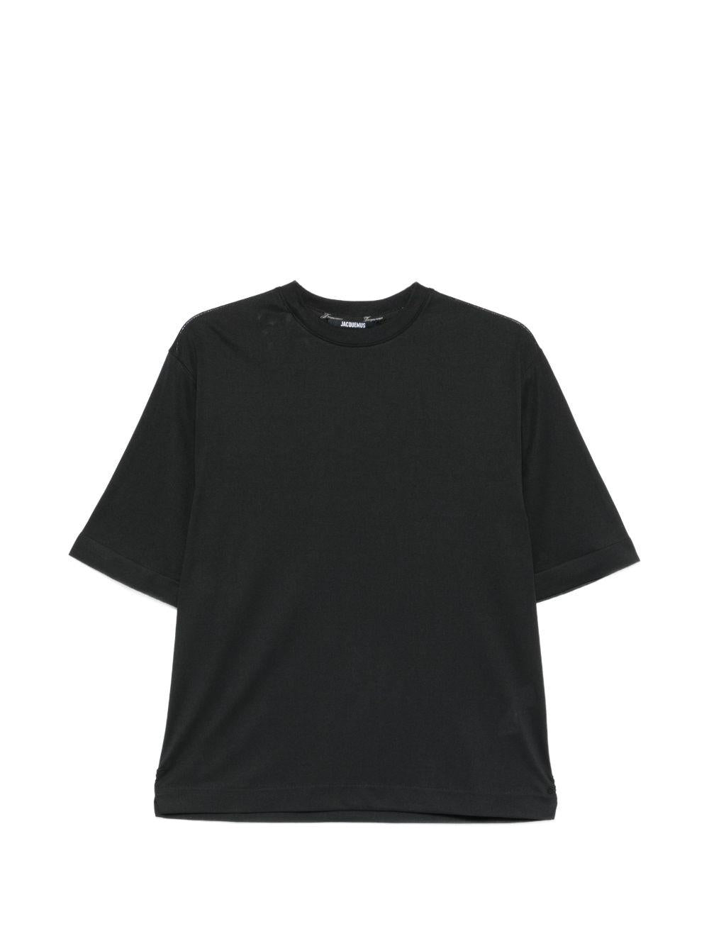 JACQUEMUS T-shirt a maniche corte nera 
