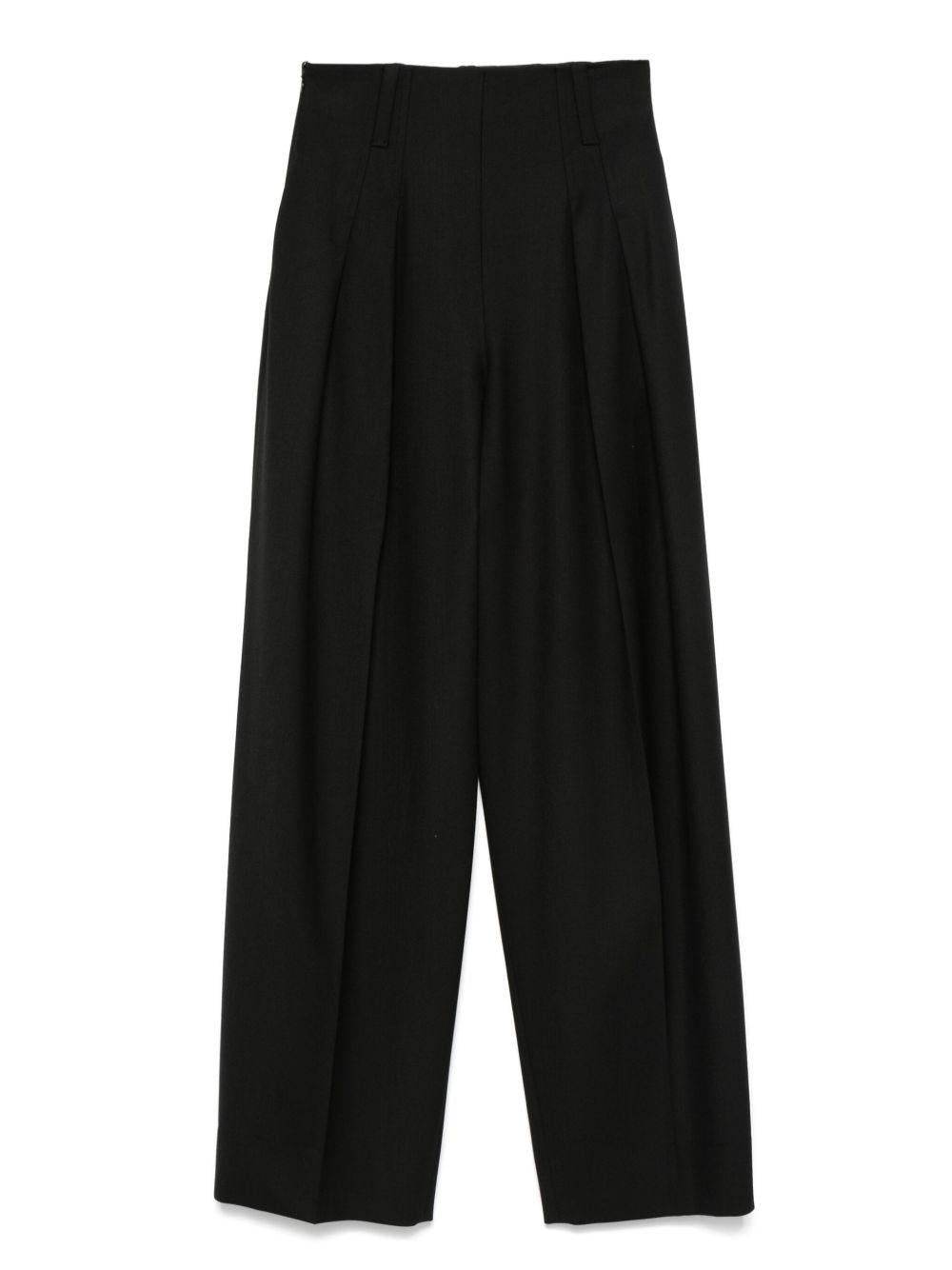 VICTORIA BECKHAM Pantaloni con pinces neri 