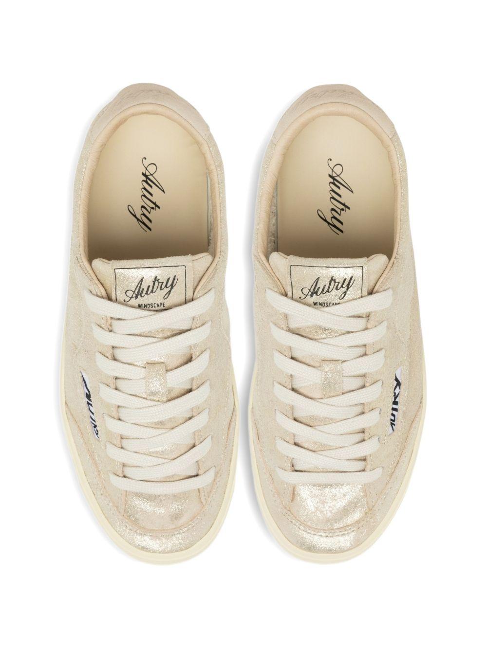 AUTRY Sneakers Windscape low in canvas platino 