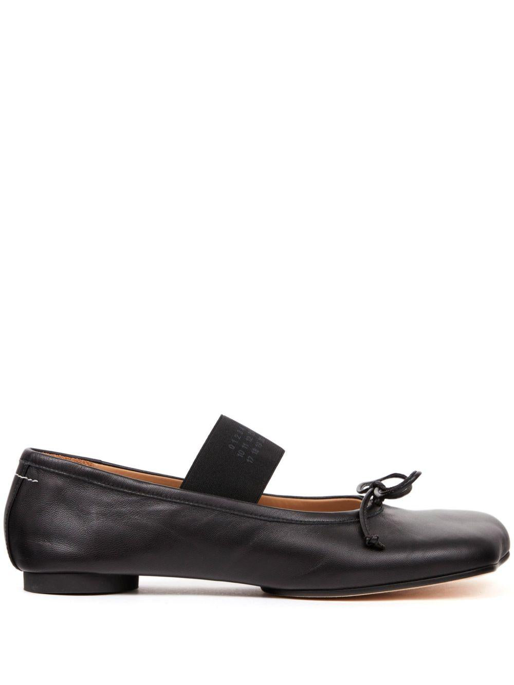 MM6 MAISON MARGIELA Ballerine Anatomic nere con grafica numerica 
