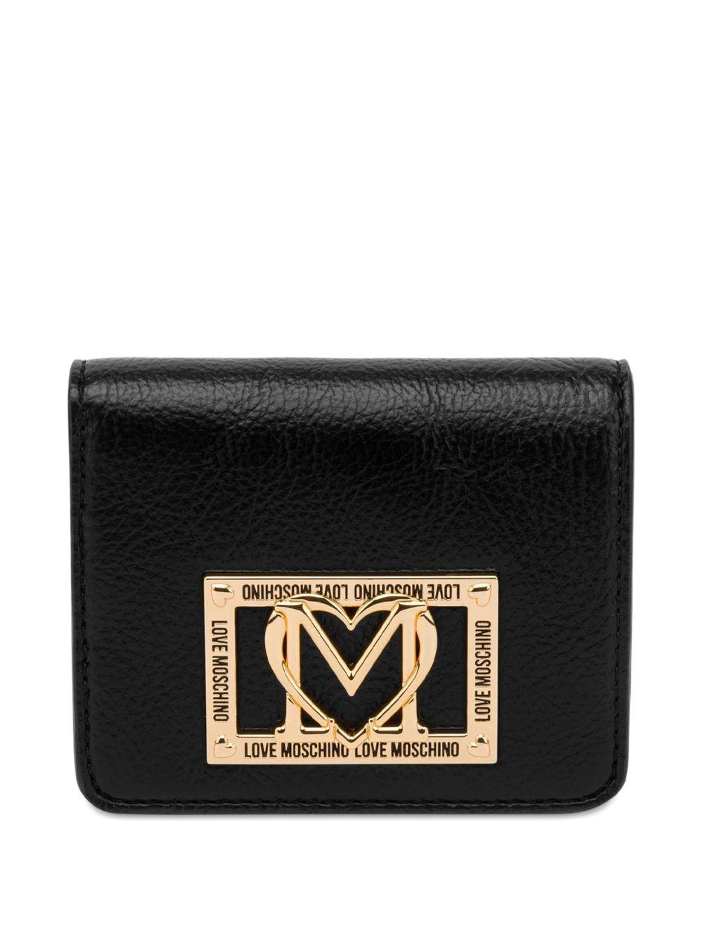 LOVE MOSCHINO Portafoglio nero bi-fold 