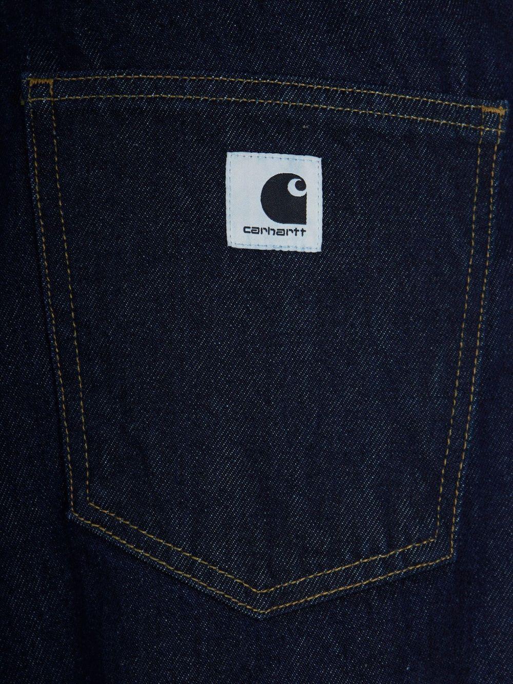 CARHARTT WIP Jeans lunghi scuri in cotone 