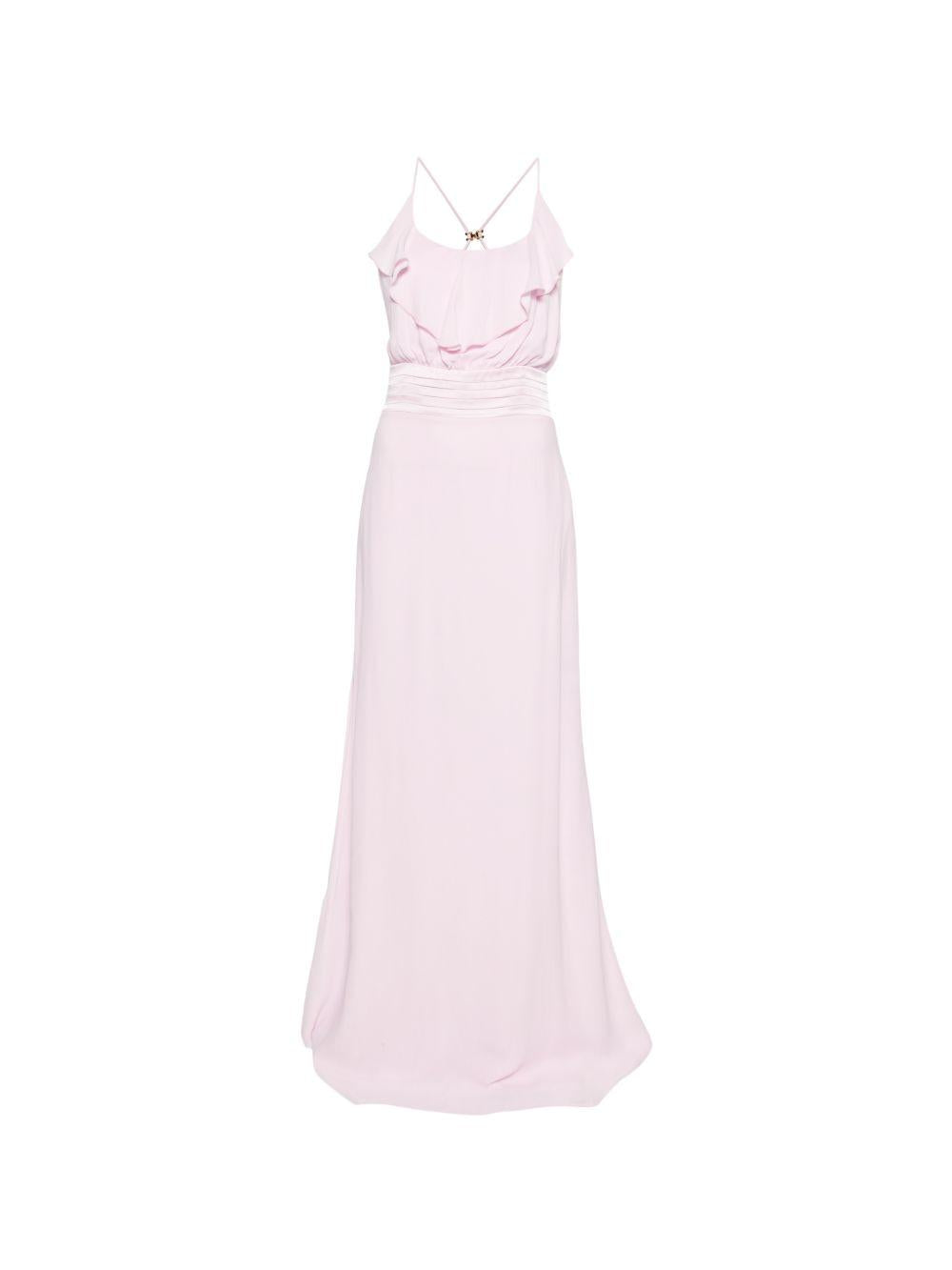 PRONOVIAS Abito lungo rosa con ruches 