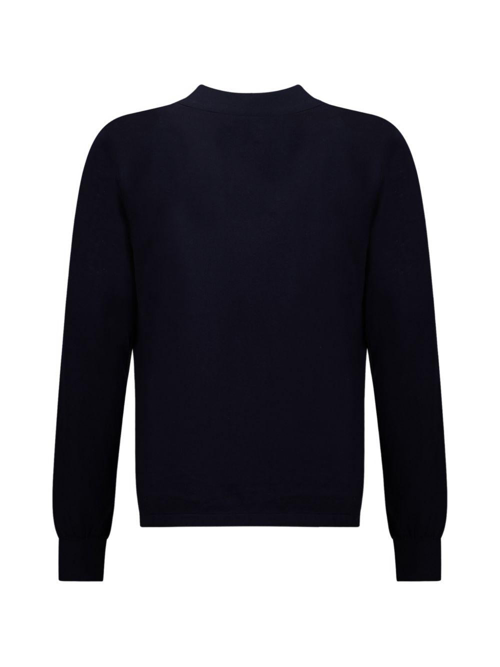 MC2 SAINT BARTH Polo in cotone blu navy Sloan Long Cotton 