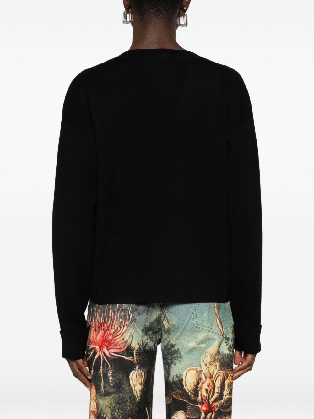 BLUGIRL Maglione con scollo V e motivo geometrico 