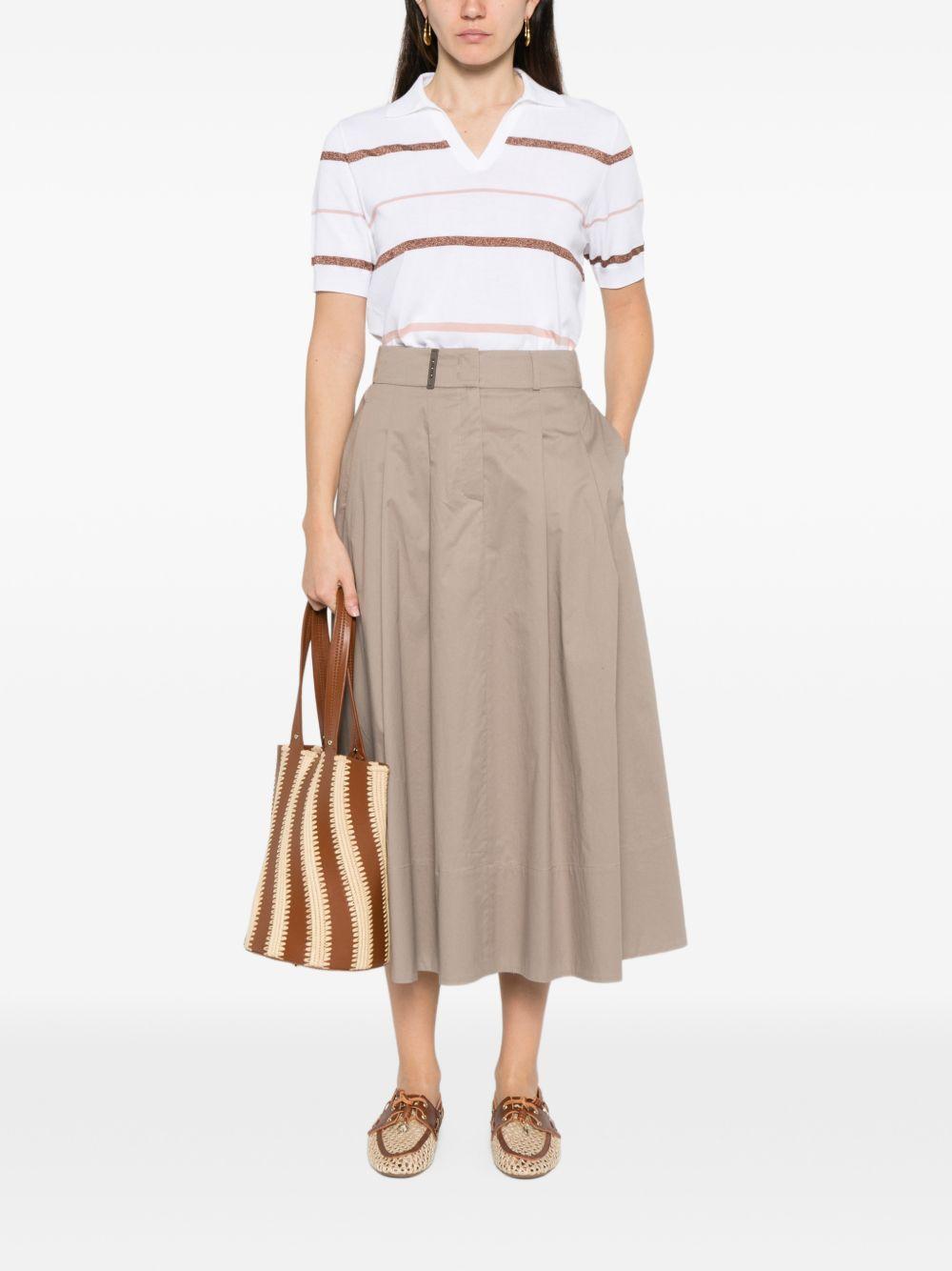 PESERICO T-shirt polo rosa a righe 