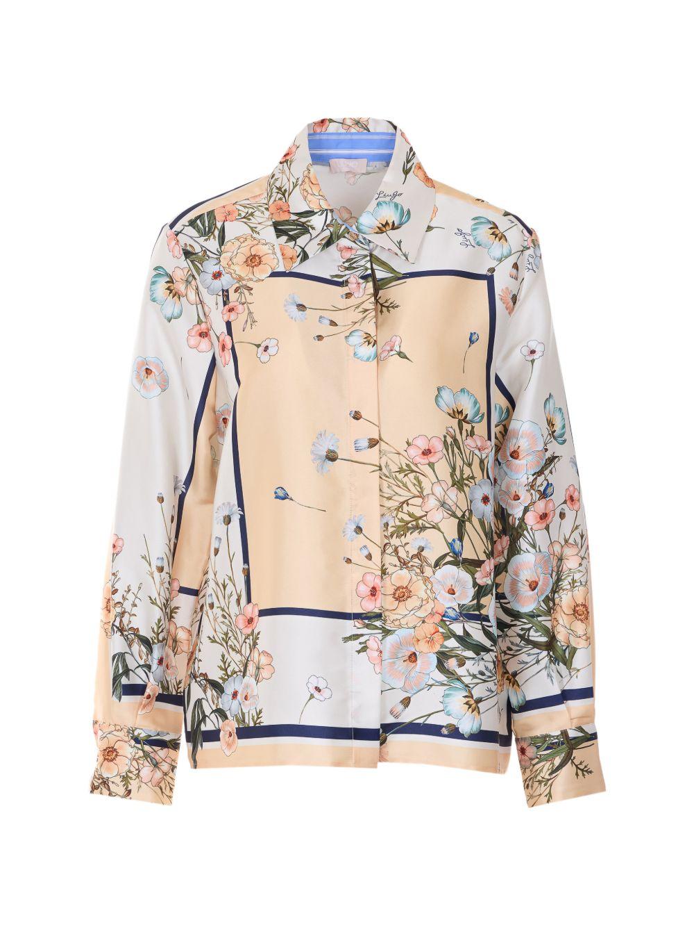 LIUJO Camicia con stampa grafica floreale 