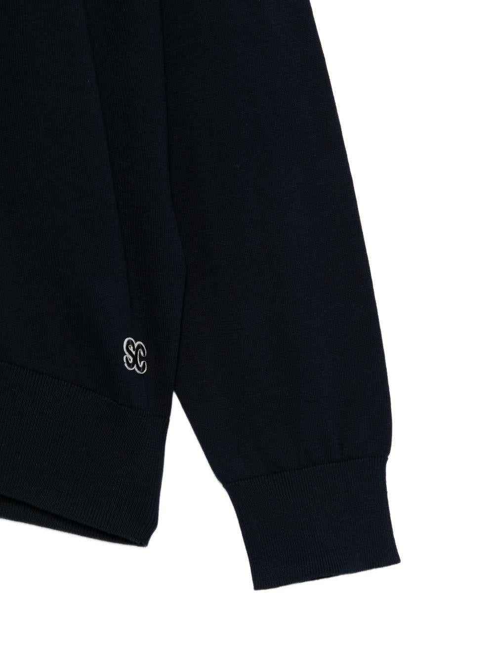 SEMICOUTURE Maglia Alejandra in cotone nero girocollo 