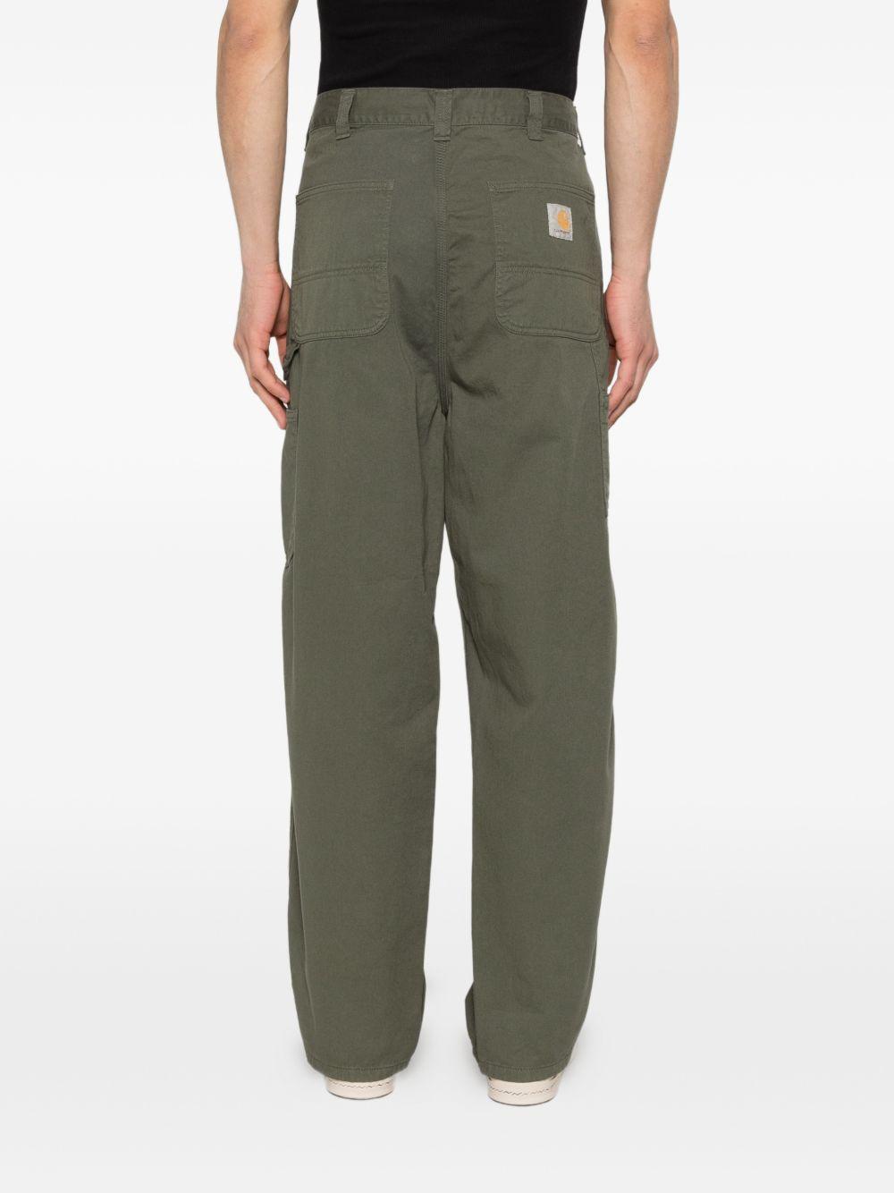 CARHARTT WIP Pantaloni in cotone verde con tasche 
