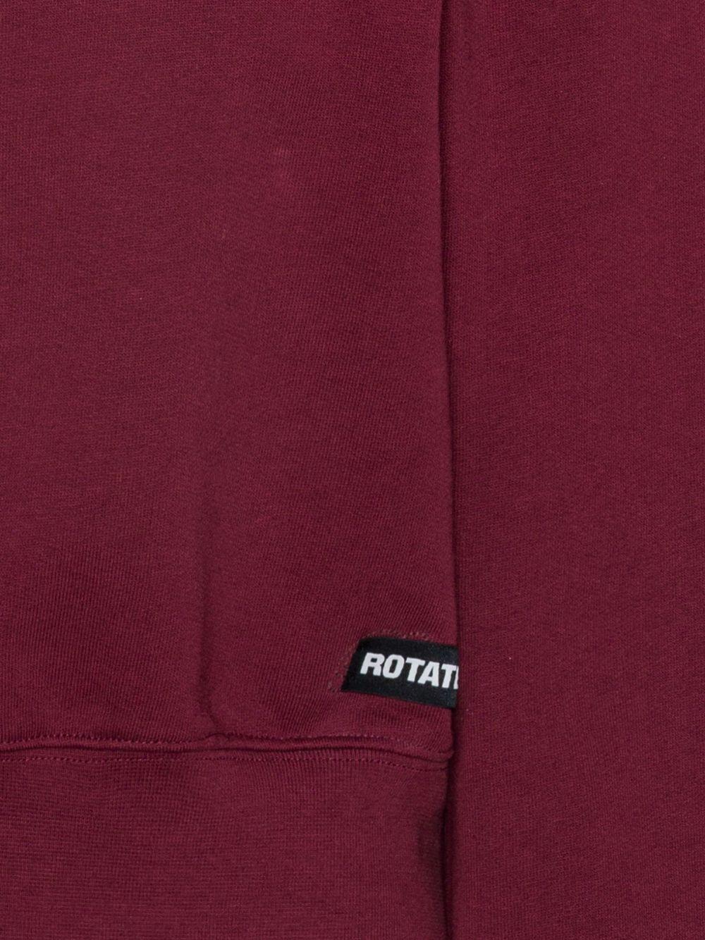 ROTATE Felpa con cappuccio in cotone color burgundy 