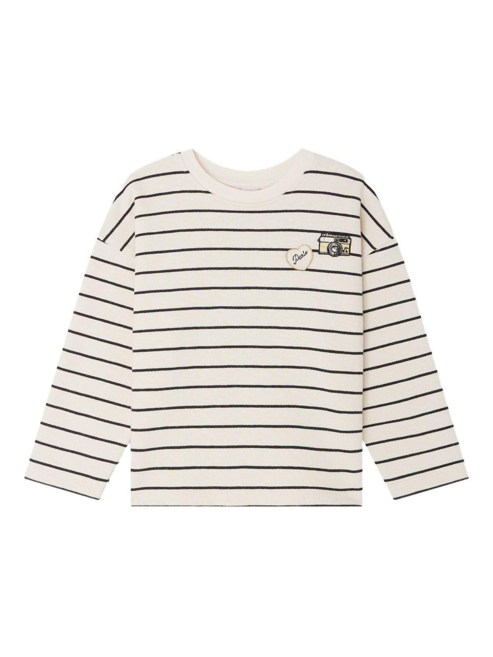 BONPOINT Felpa 'Gaya' a righe con applicazioni 