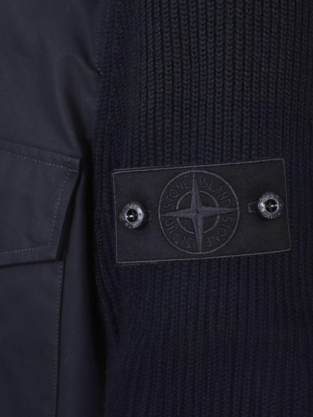 STONE ISLAND Giacca con tasche sul petto blu scuro 