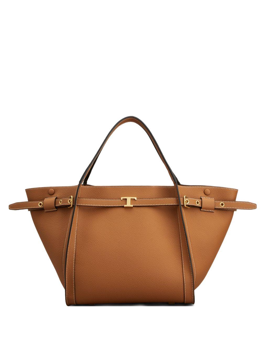 TODS Borsa shopping in pelle martellata marrone 