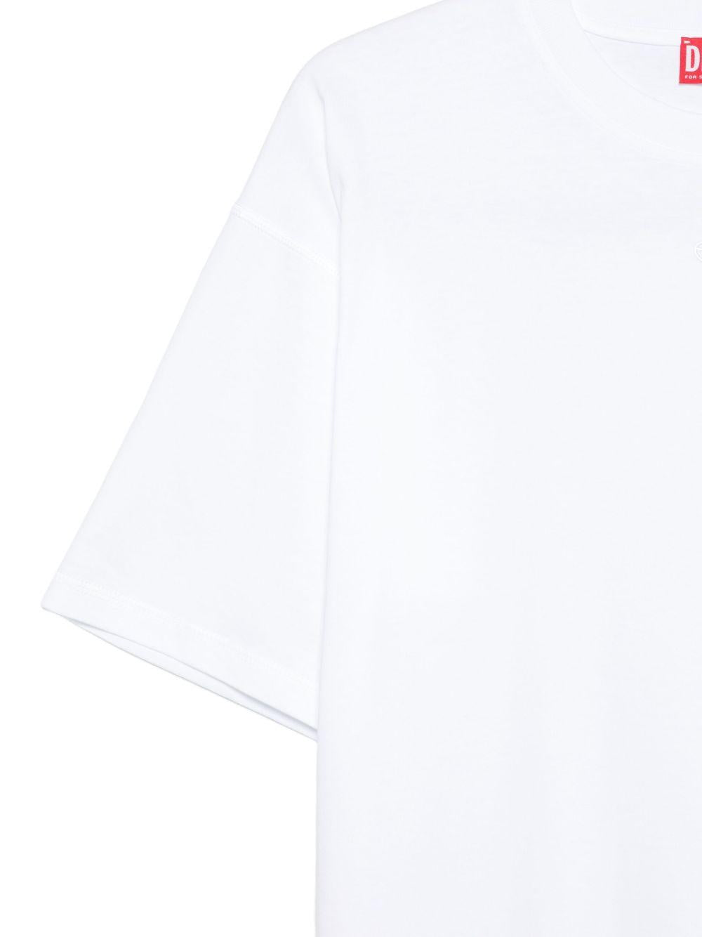 DIESEL T-shirt bianca in cotone a maniche corte 