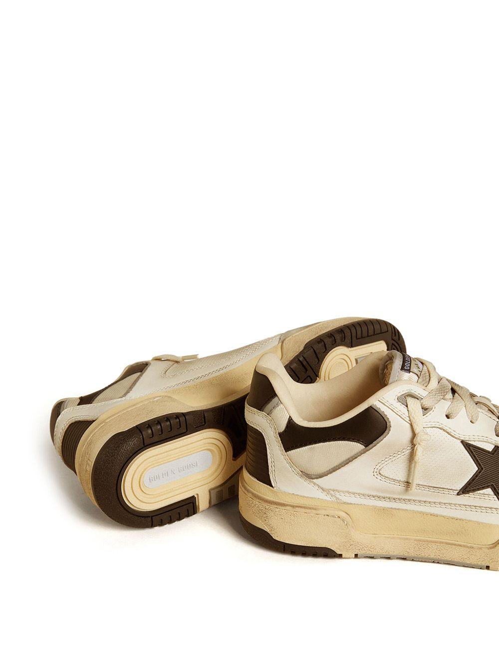 GOLDEN GOOSE Sneakers 'Forty2' in pelle bianca e marrone 